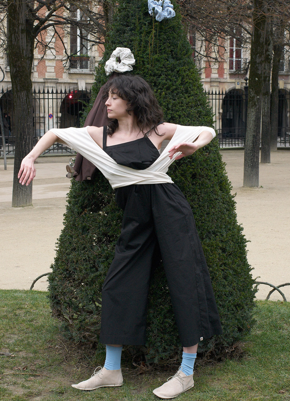 Wide overalls_Black
