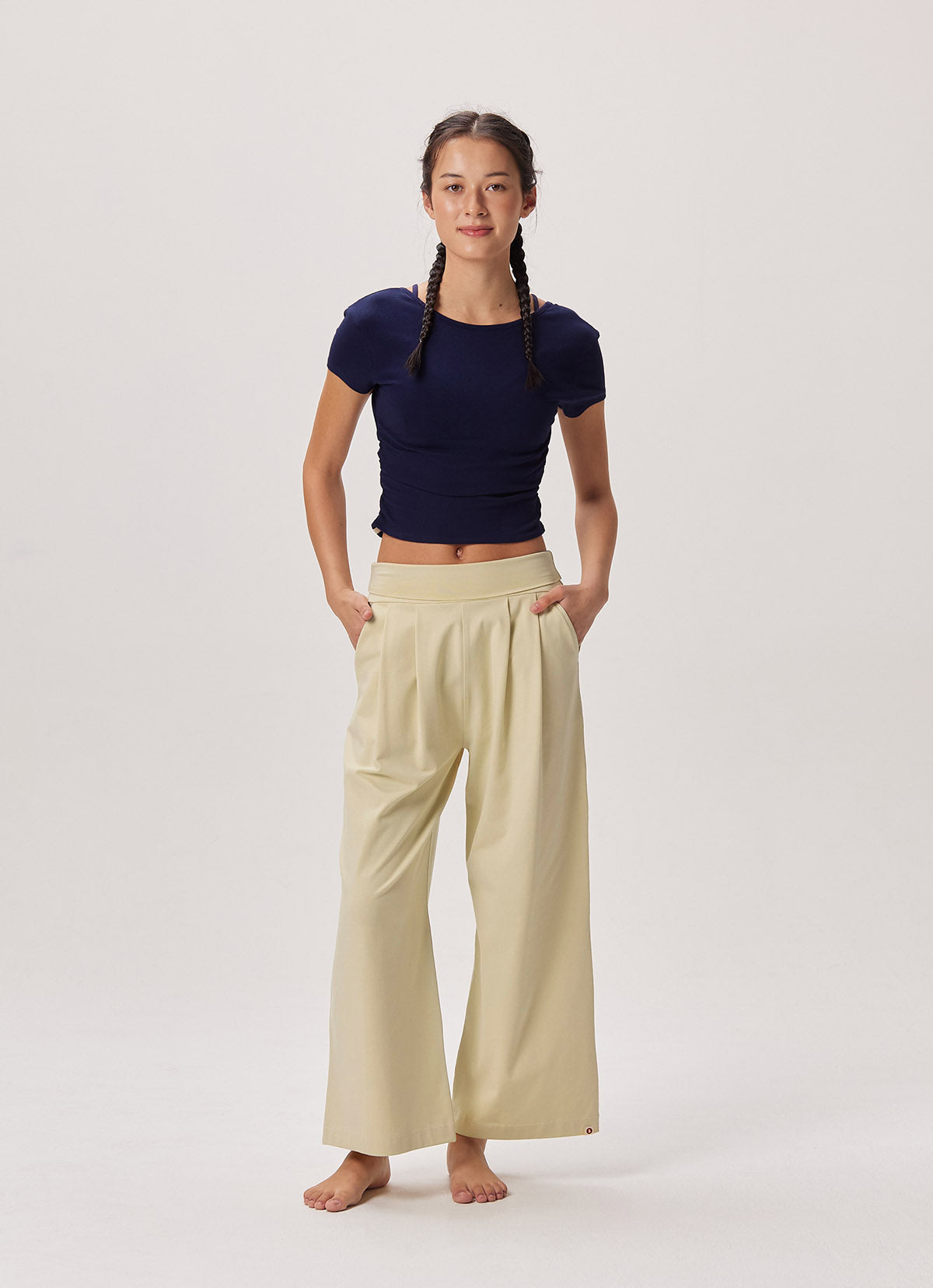 Fortune straight pants_Yellow Beige