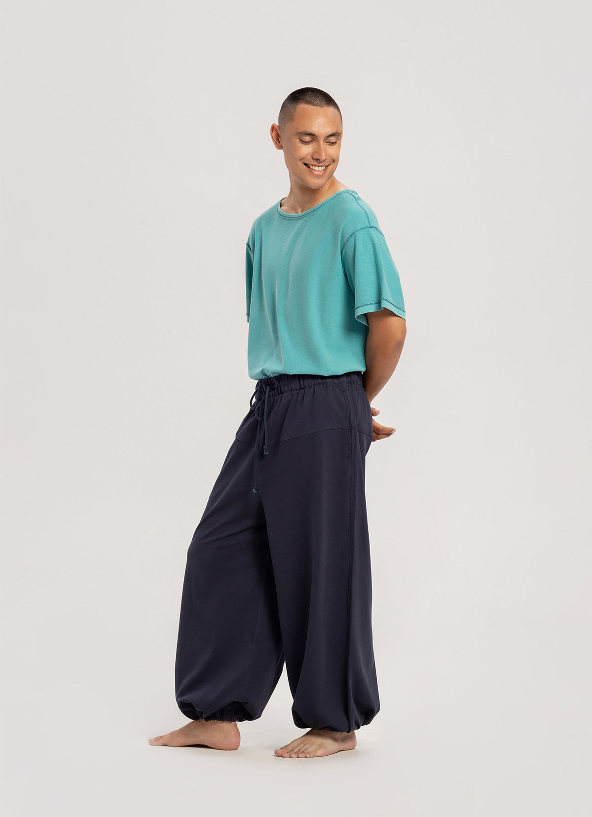 Horizon wide pants (Unisex)_Blueberry