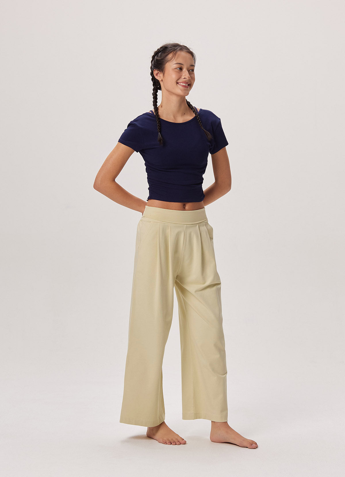 Fortune straight pants_Yellow Beige