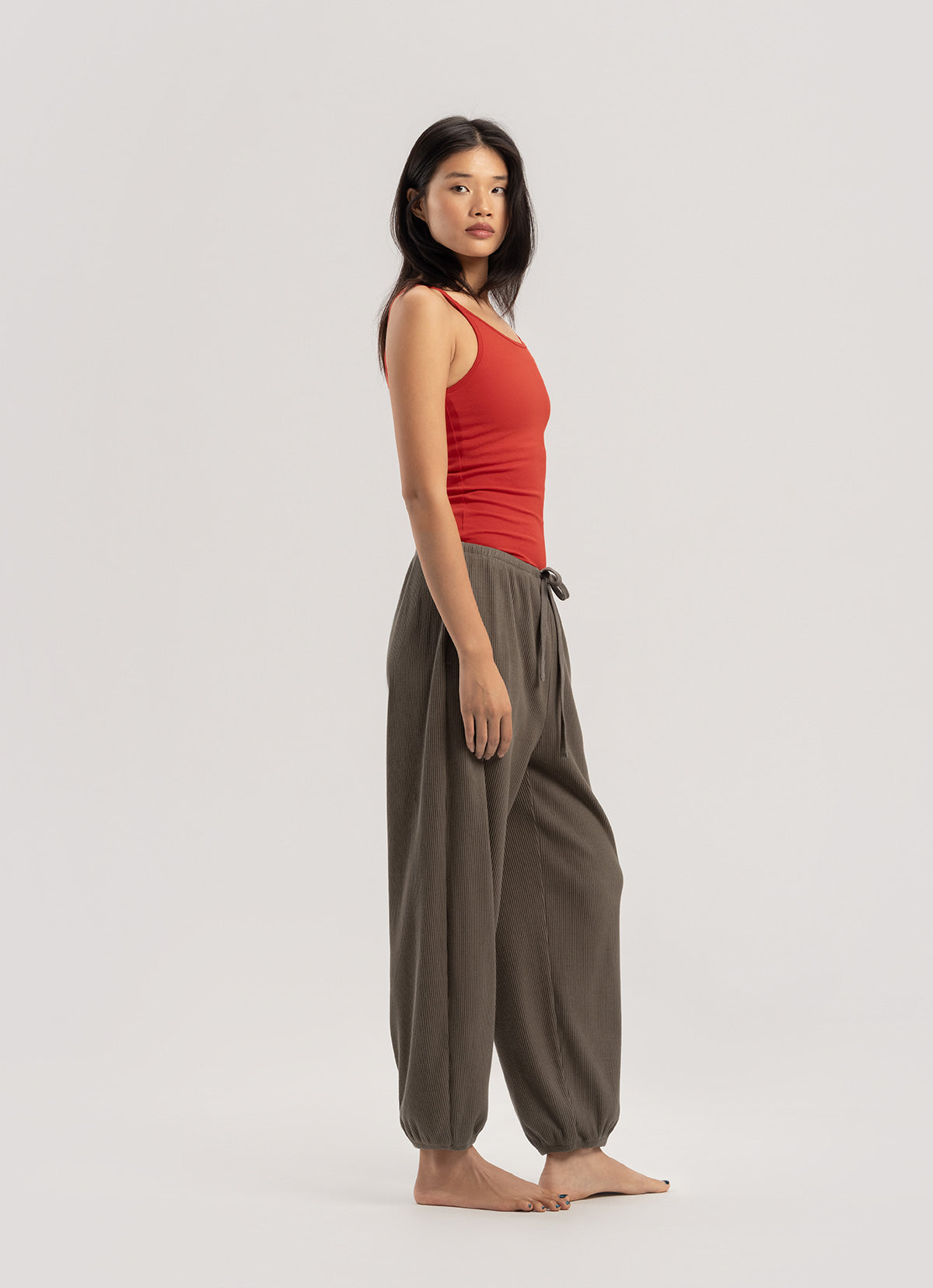 Rib jogger pants #3 (Warm ver.)_Chocolate Chip