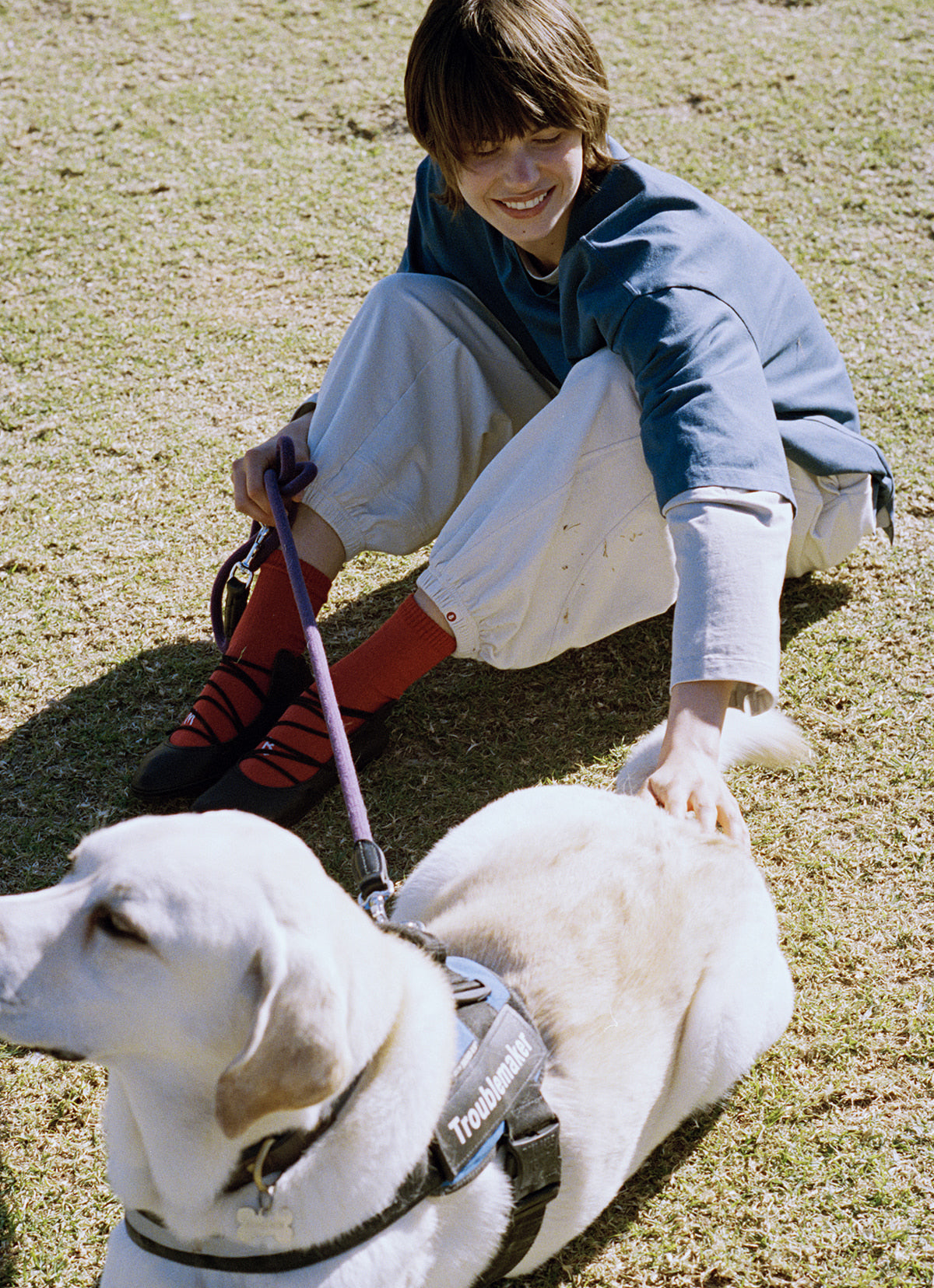 Diagonal jogger pants (Fall ver.)_Turtledove