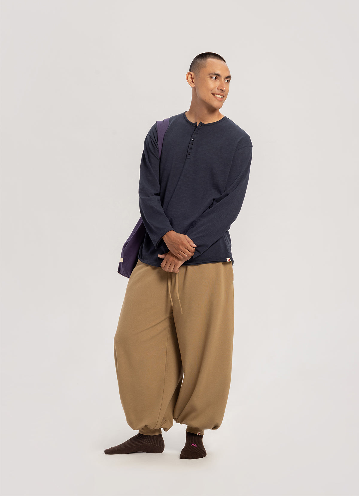 Rib ankle socks (Unisex)_Mole