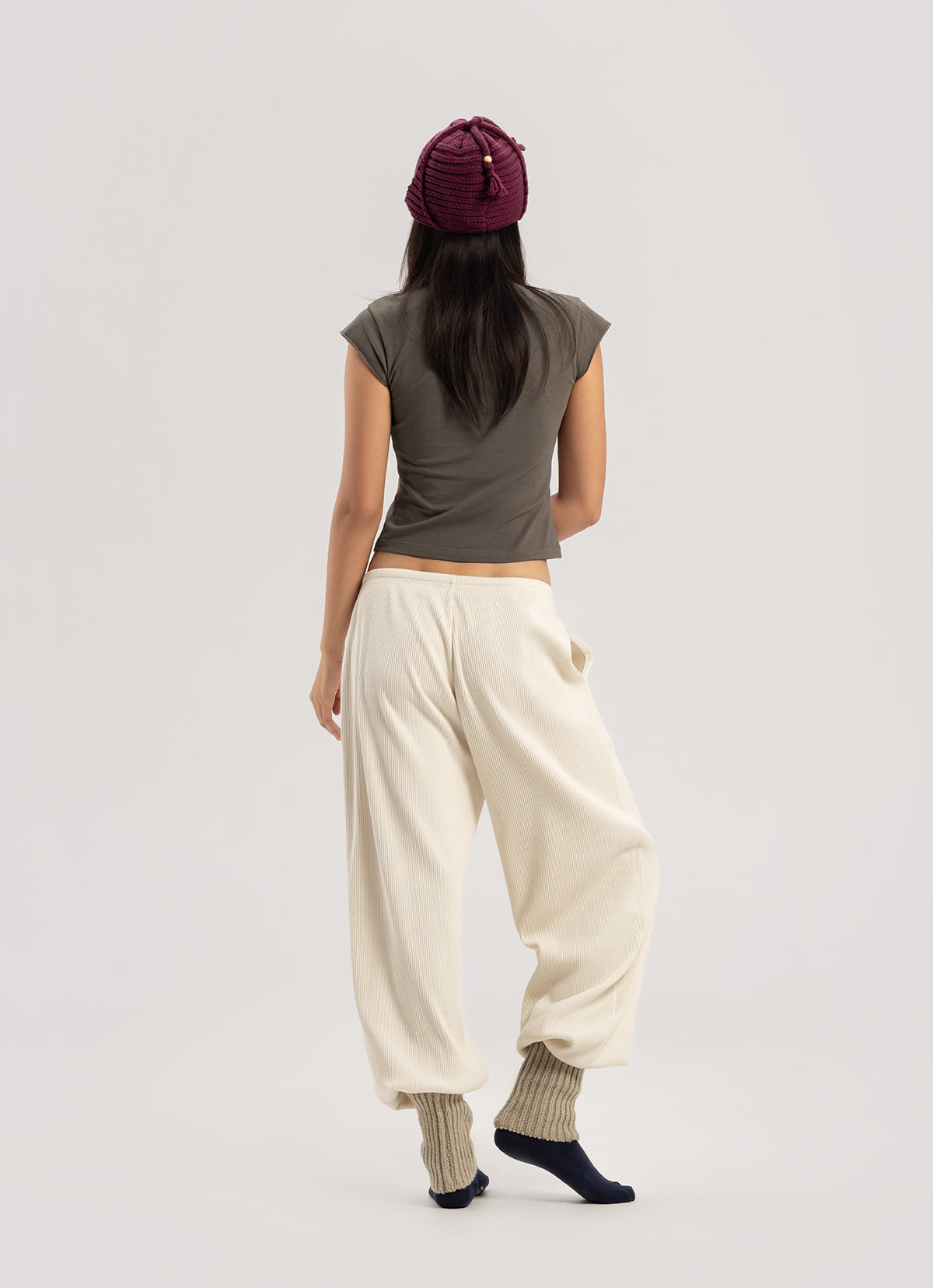 Chunky rib beanie_Mulberry Purple