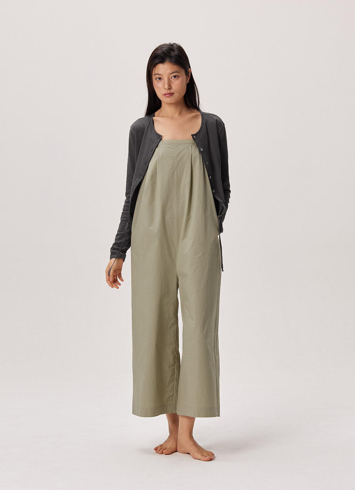 Wide overalls_Khaki