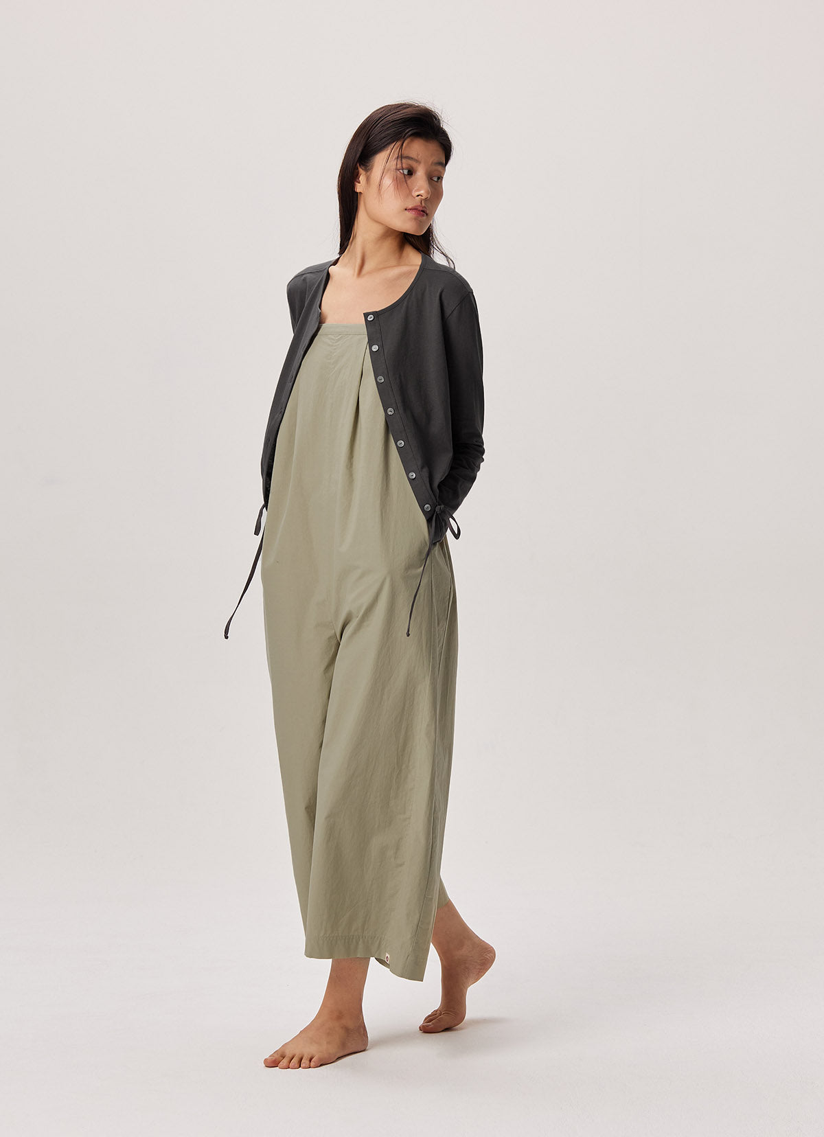 Wide overalls_Khaki