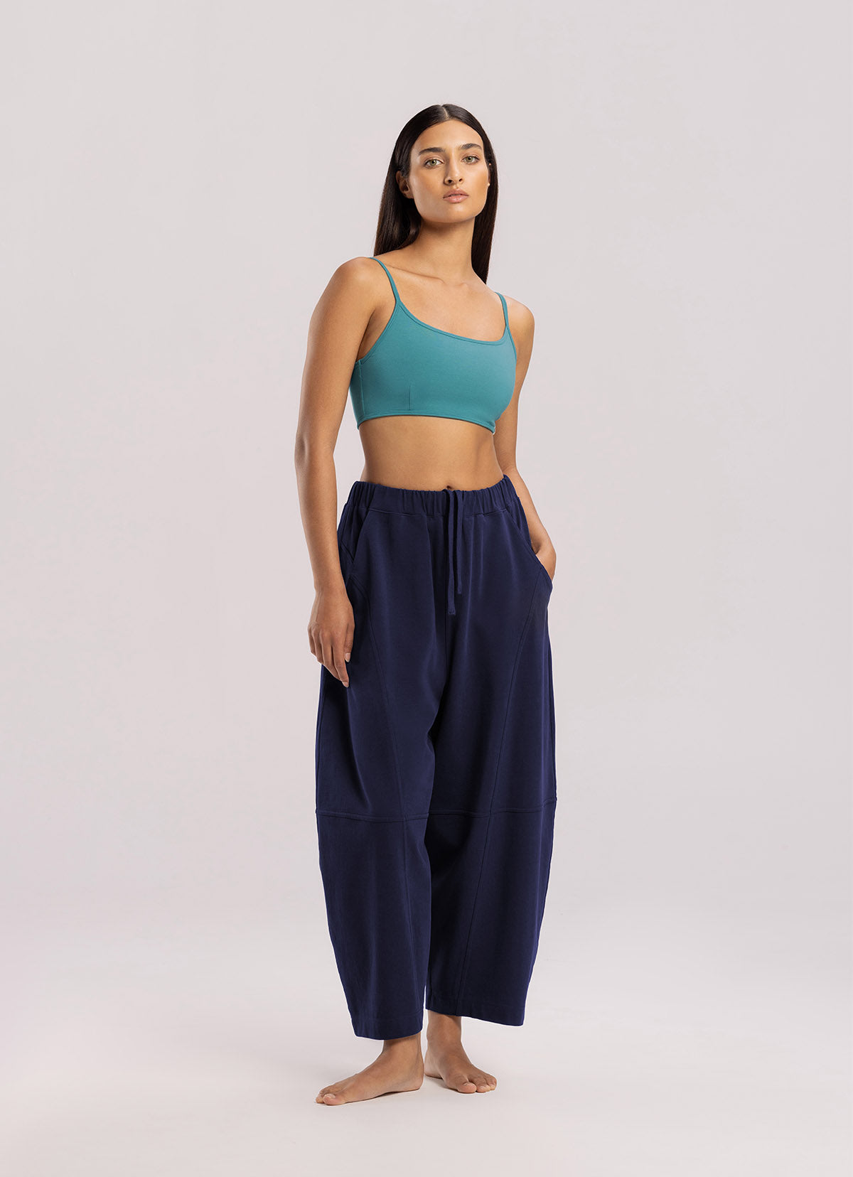 Tri hole bra top_Pagoda Blue