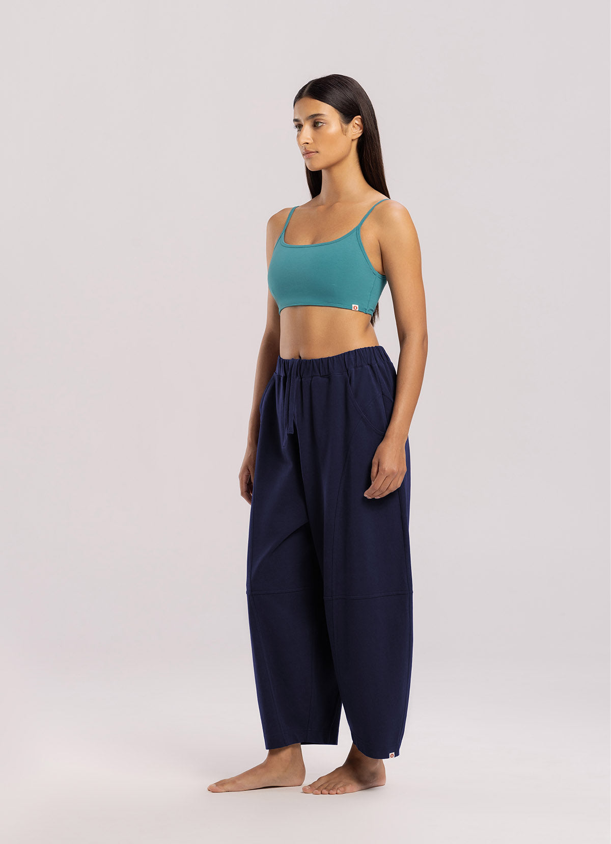 Tri hole bra top_Pagoda Blue