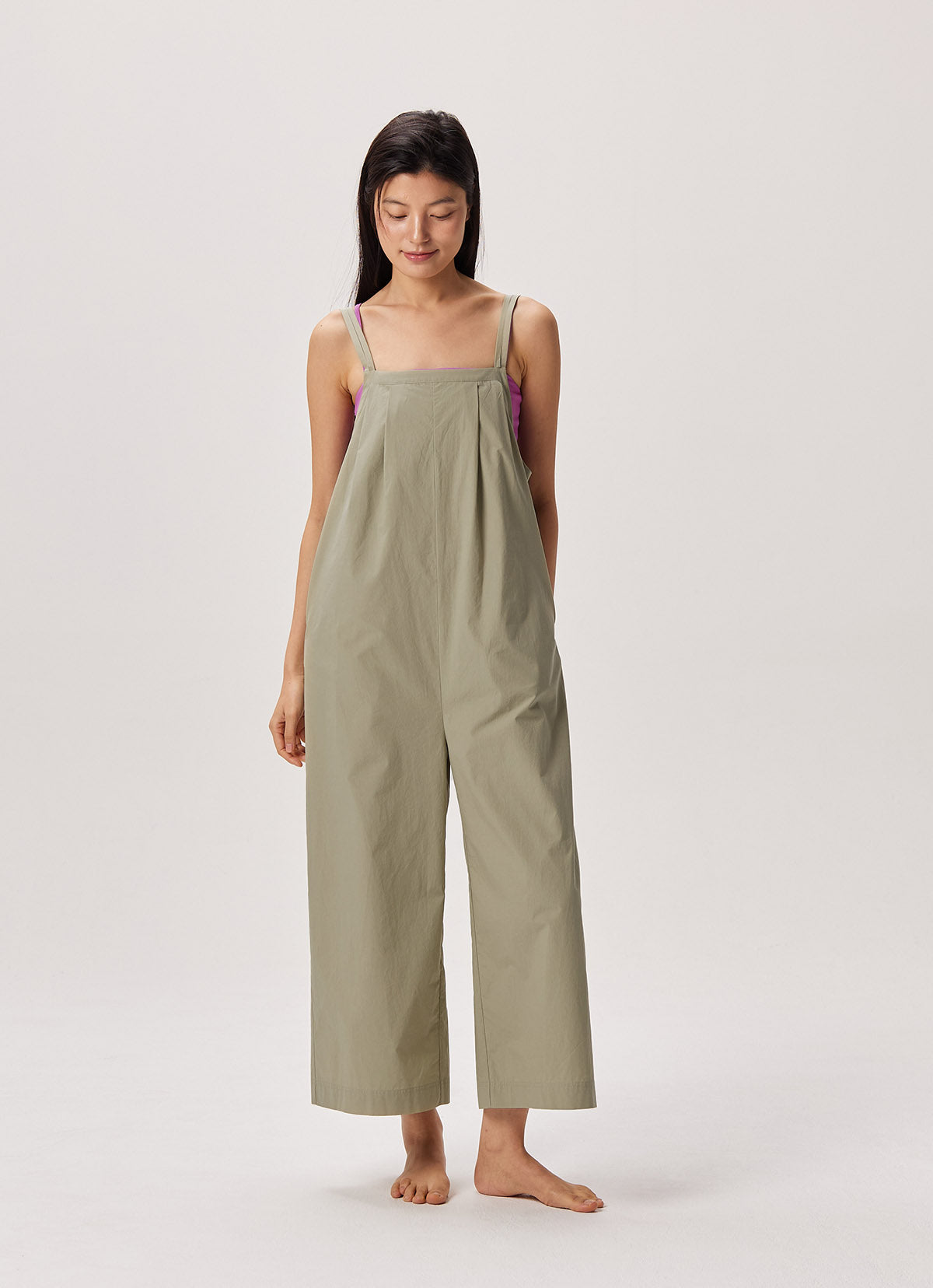Wide overalls_Khaki