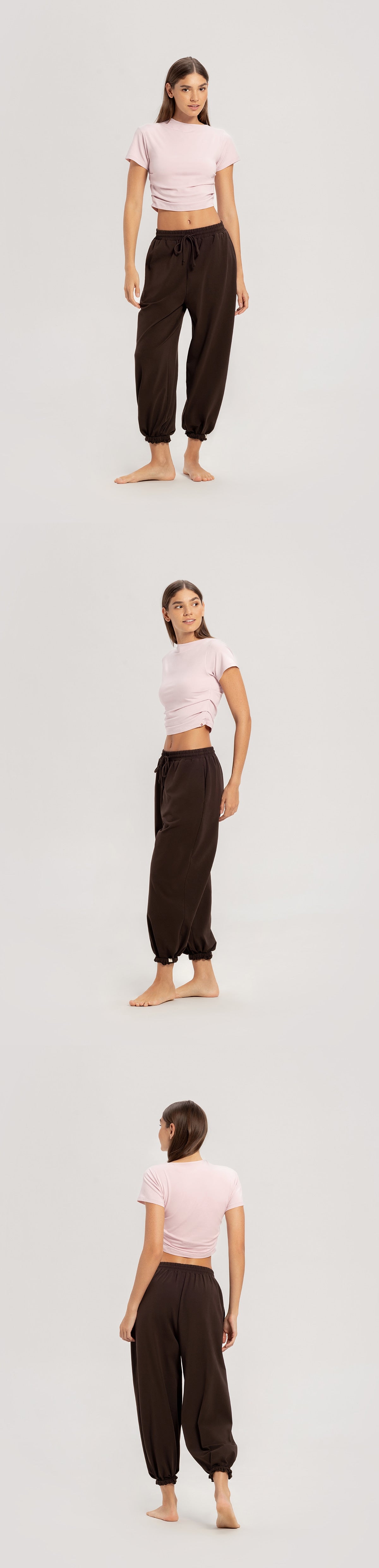 High neck shirring short sleeve_Pale Lilac