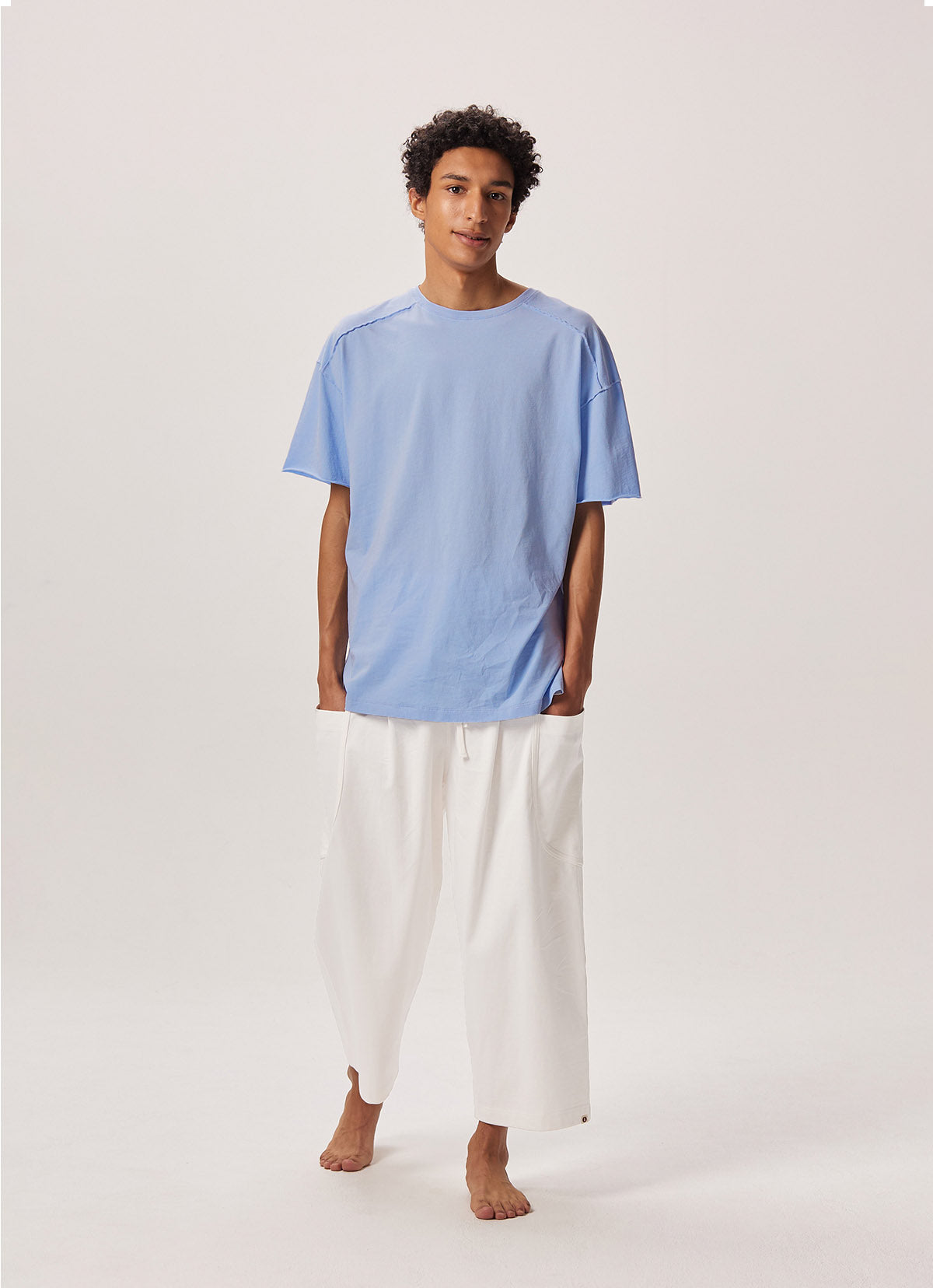 Out pocket crop pants (Unisex)_White Alyssum