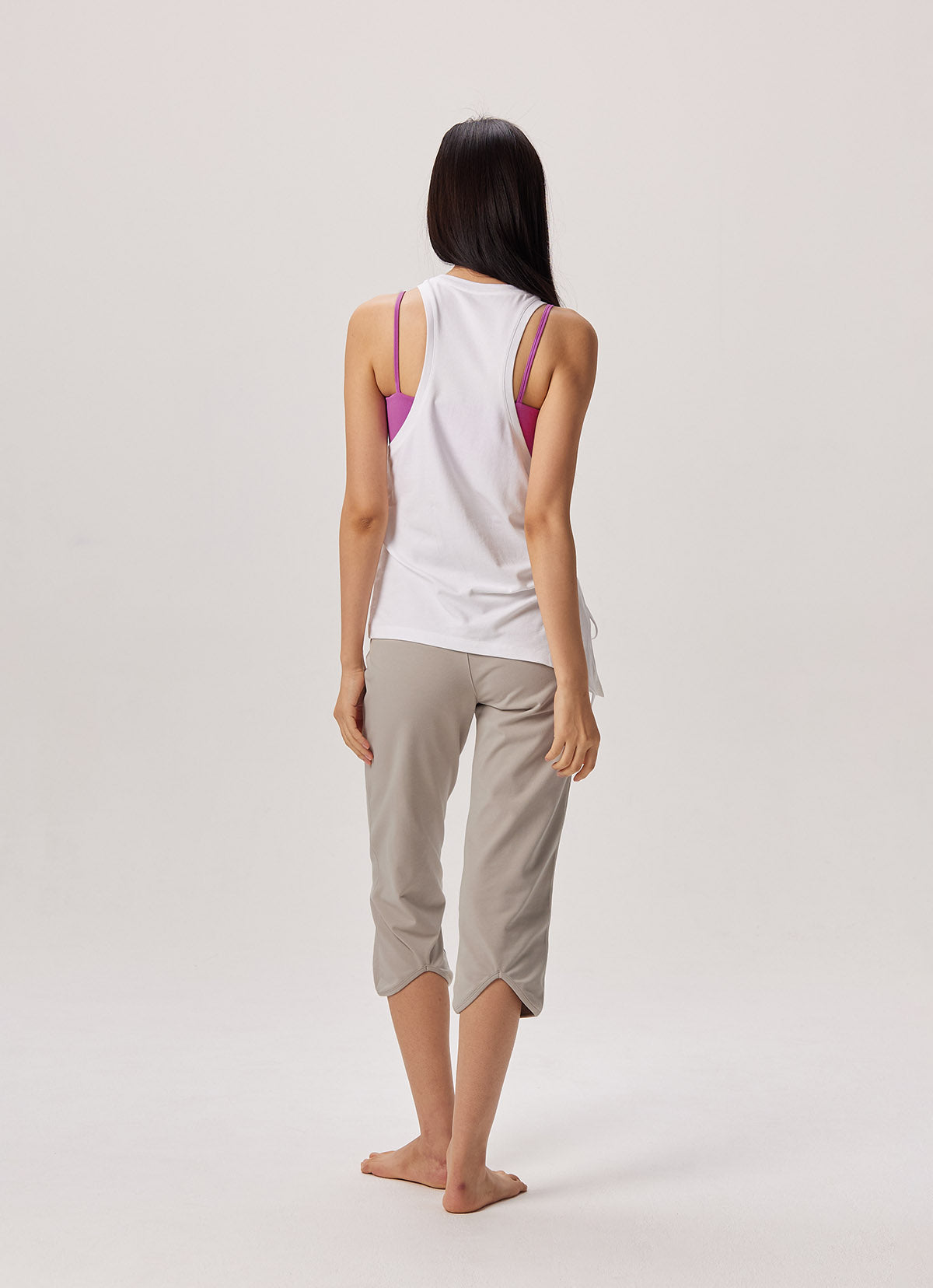 Side shirring sleeveless_White