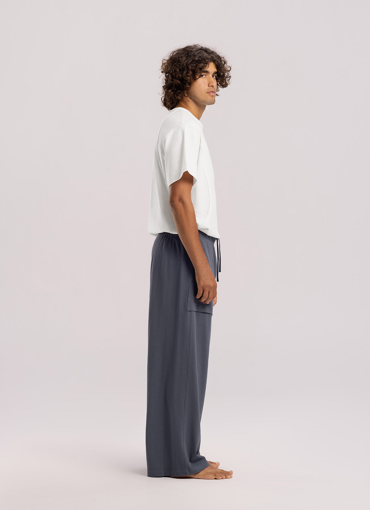 Out pocket straight pants (For Men)_Grisaille