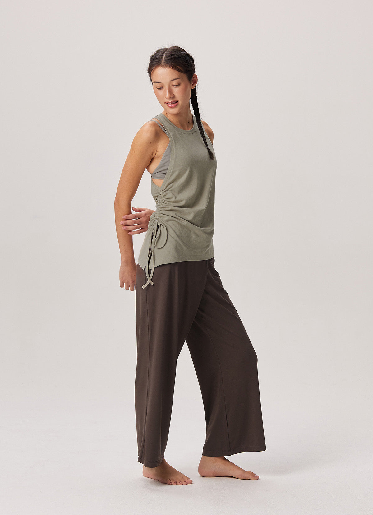Side shirring sleeveless_London Fog