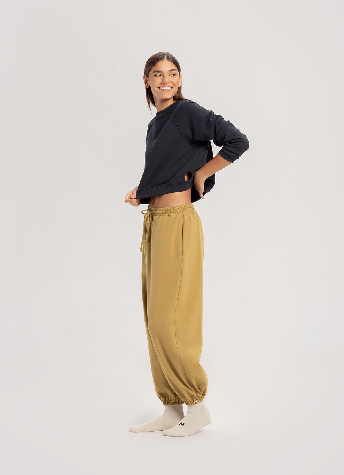 Crop sweat top_Blueberry