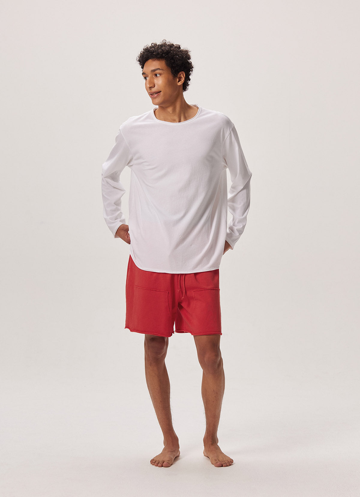 Out pocket shorts (Unisex)_Poppy Red