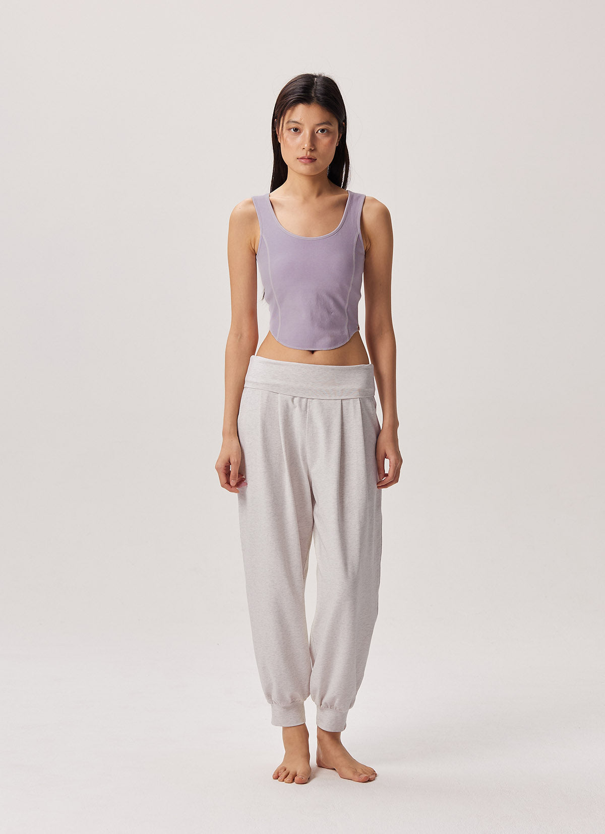 Side rib tank top_Thistle