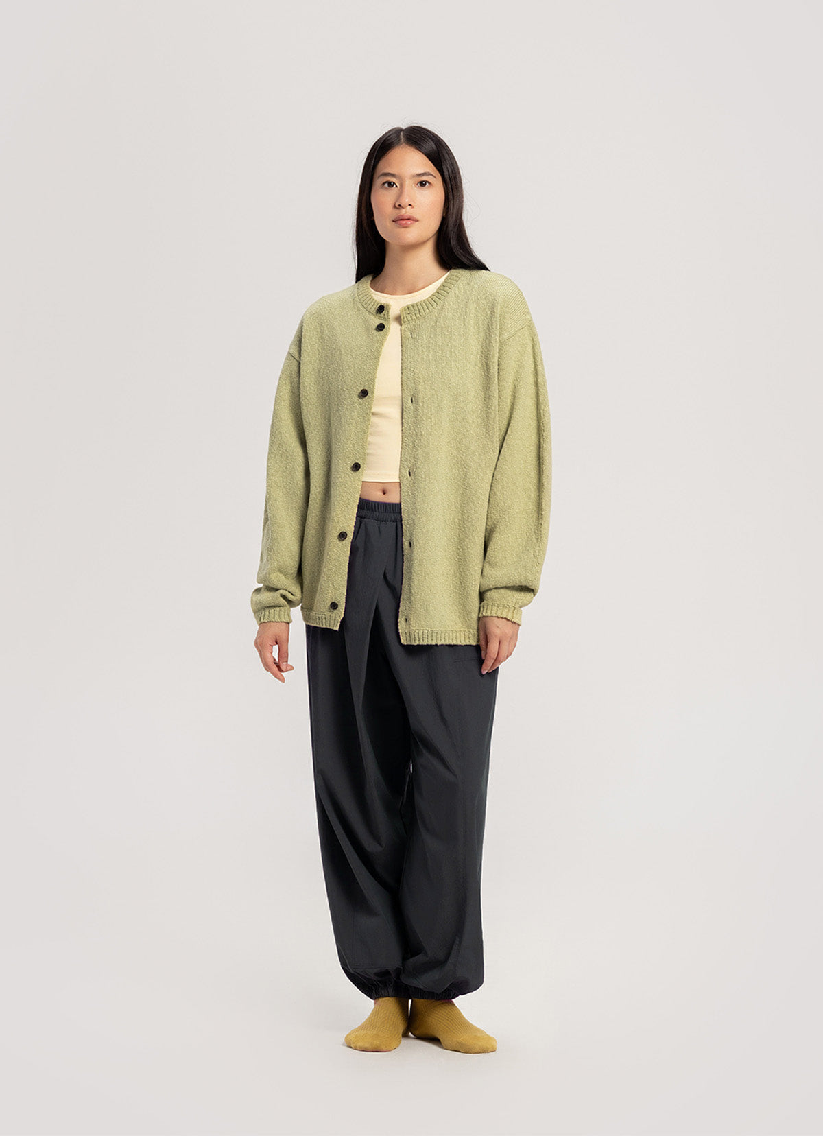Round cardigan (Unisex)_Winter Pear