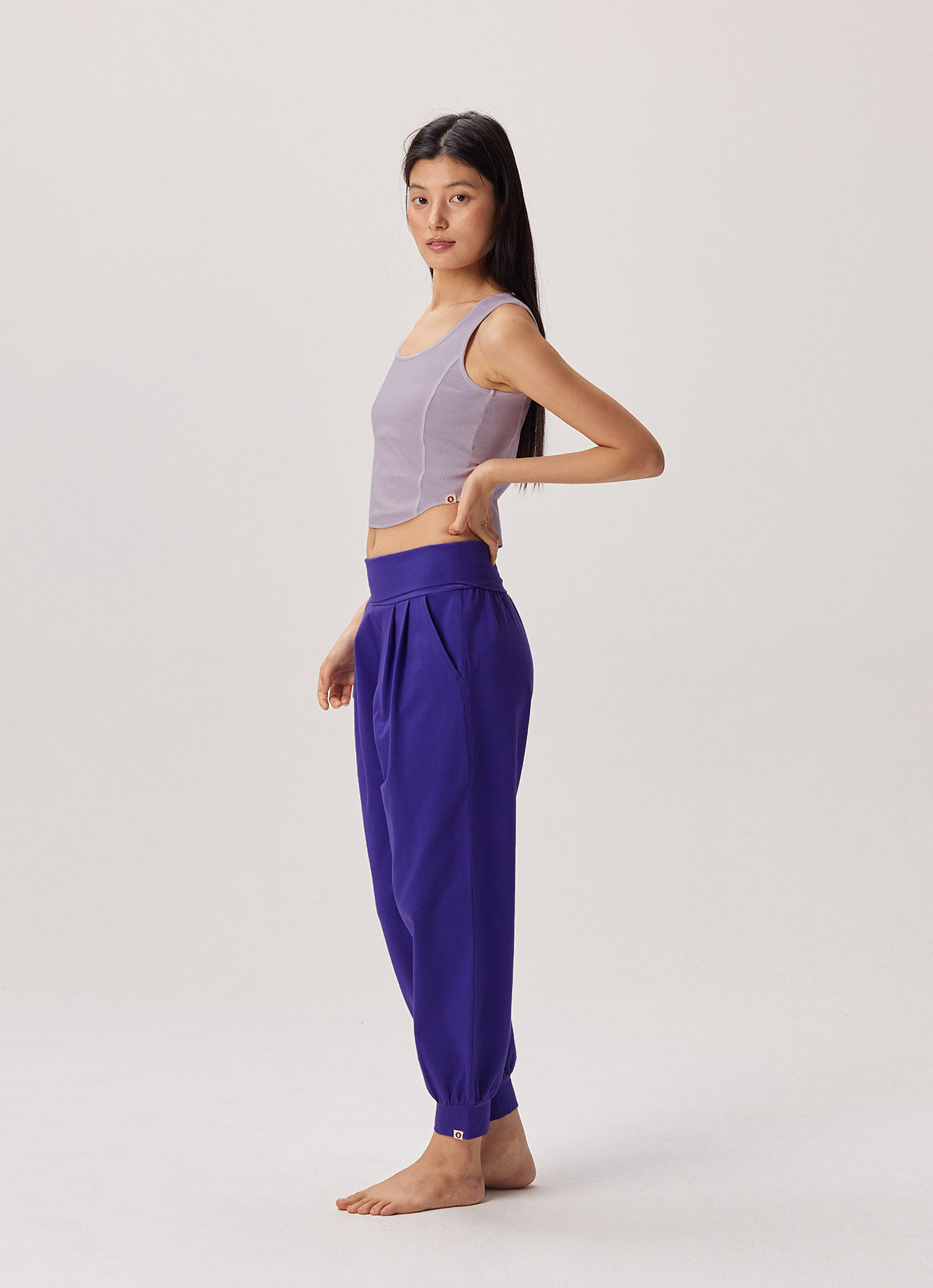Side rib tank top_Thistle