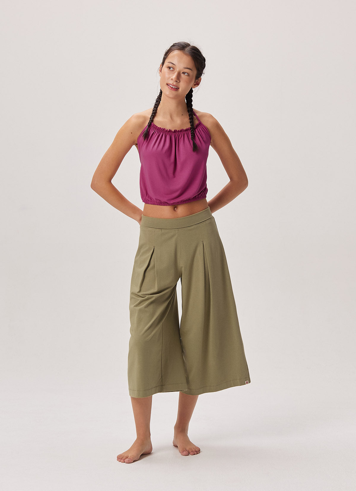 Ripple halter top_Red Violet