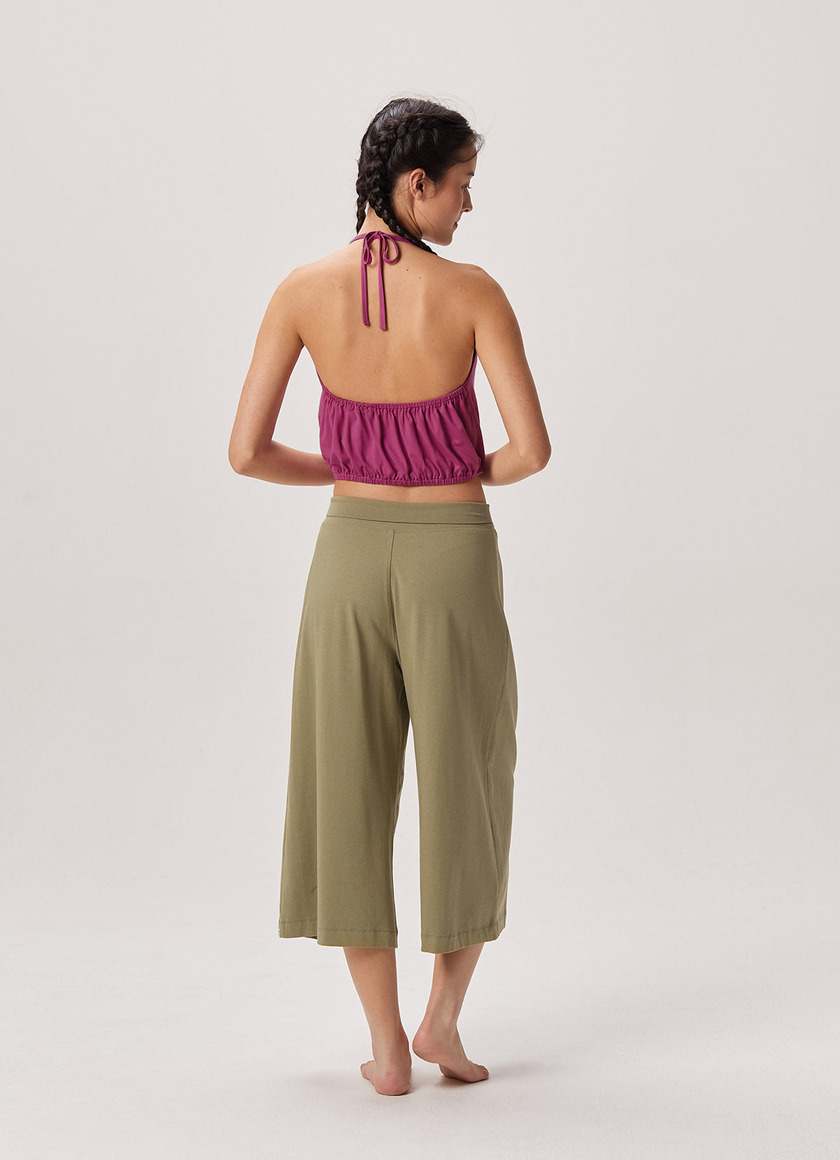 Ripple halter top_Red Violet