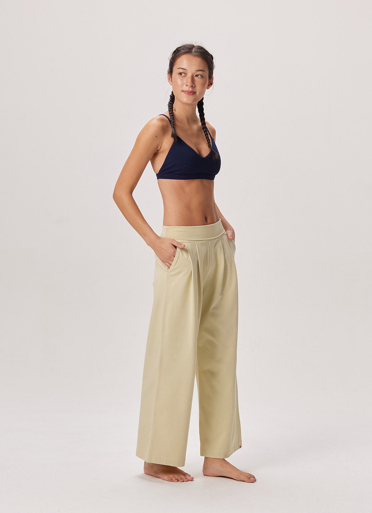 Fortune straight pants_Yellow Beige