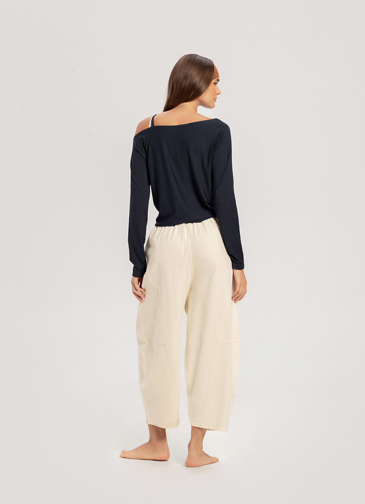 Off-shoulder long sleeve_Blueberry