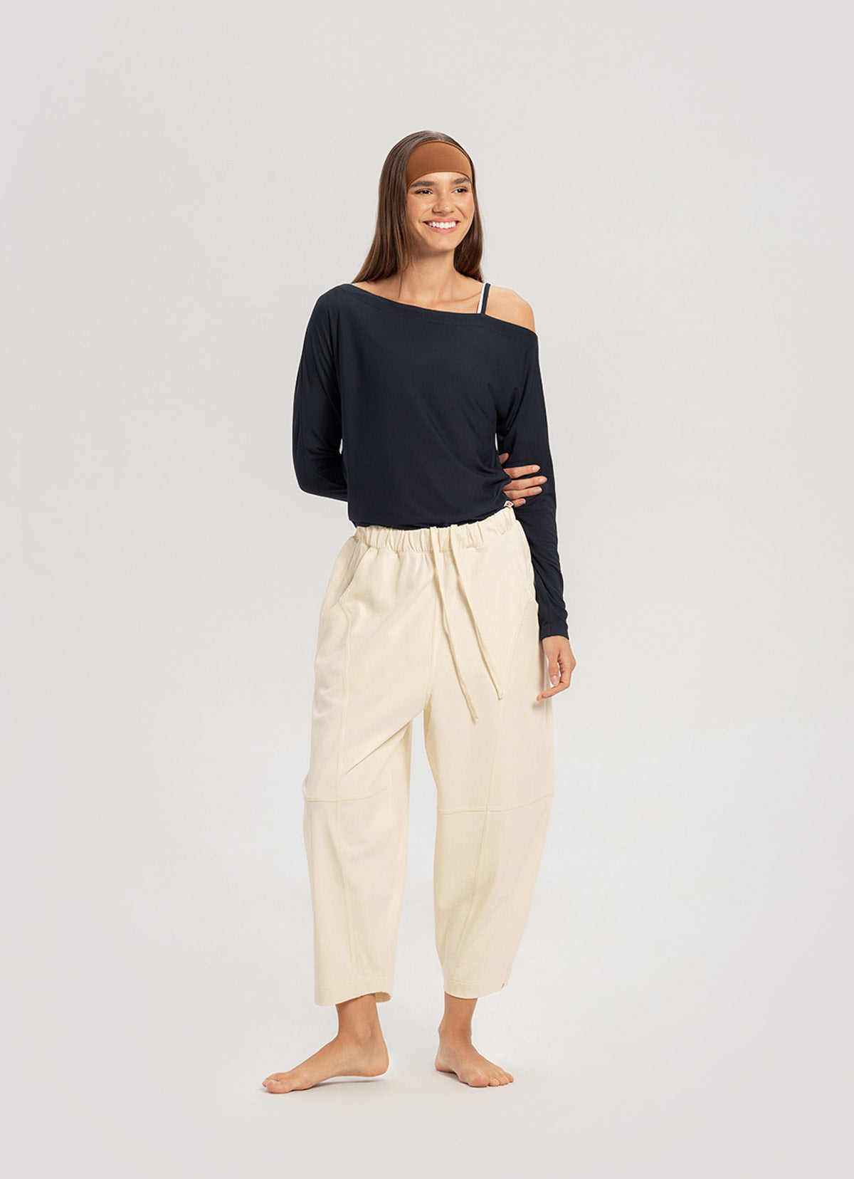 Off-shoulder long sleeve_Blueberry