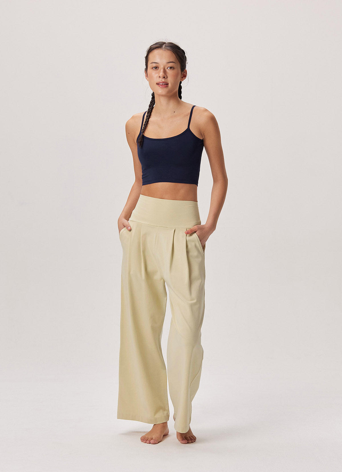 Fortune straight pants_Yellow Beige