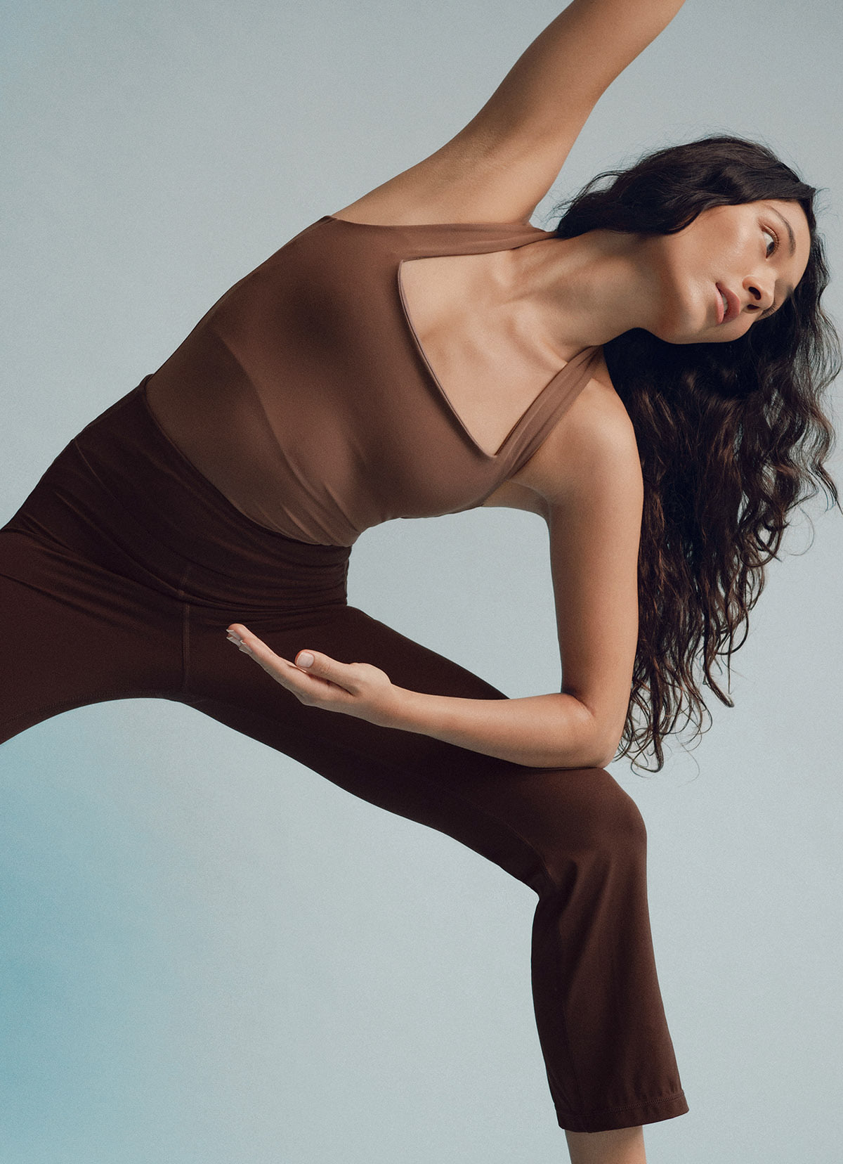 [Movement Line] Shirring flare pants_Mole