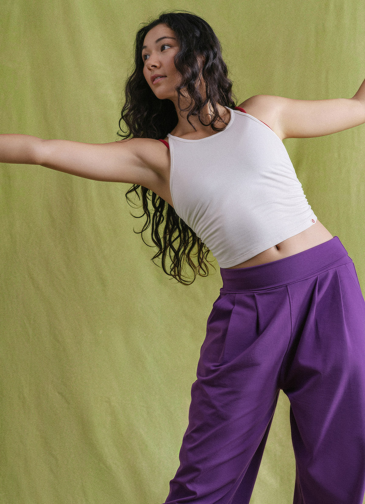 Fortune straight pants_Sunset Purple