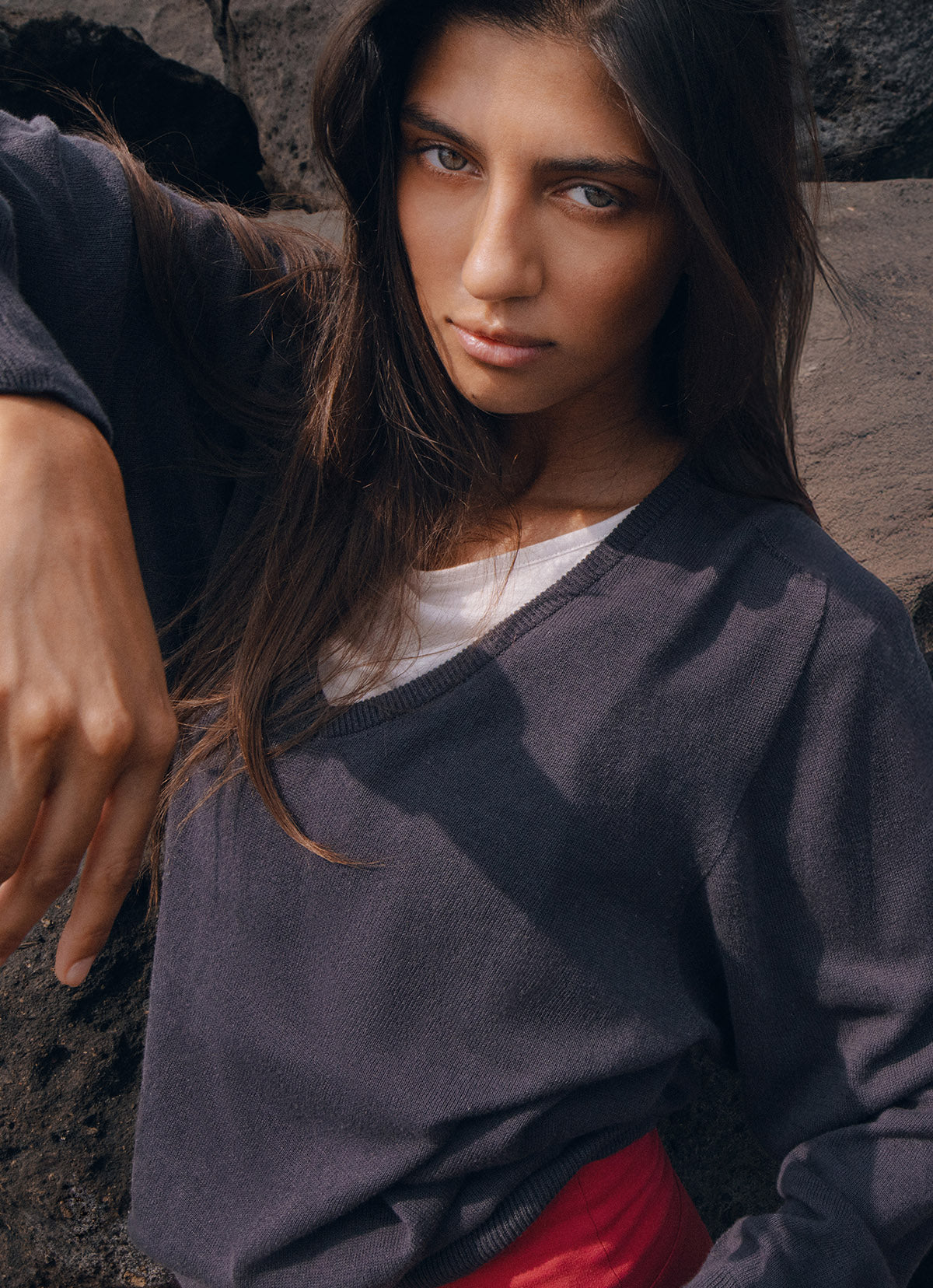 Panas linen pullover_Charcoal