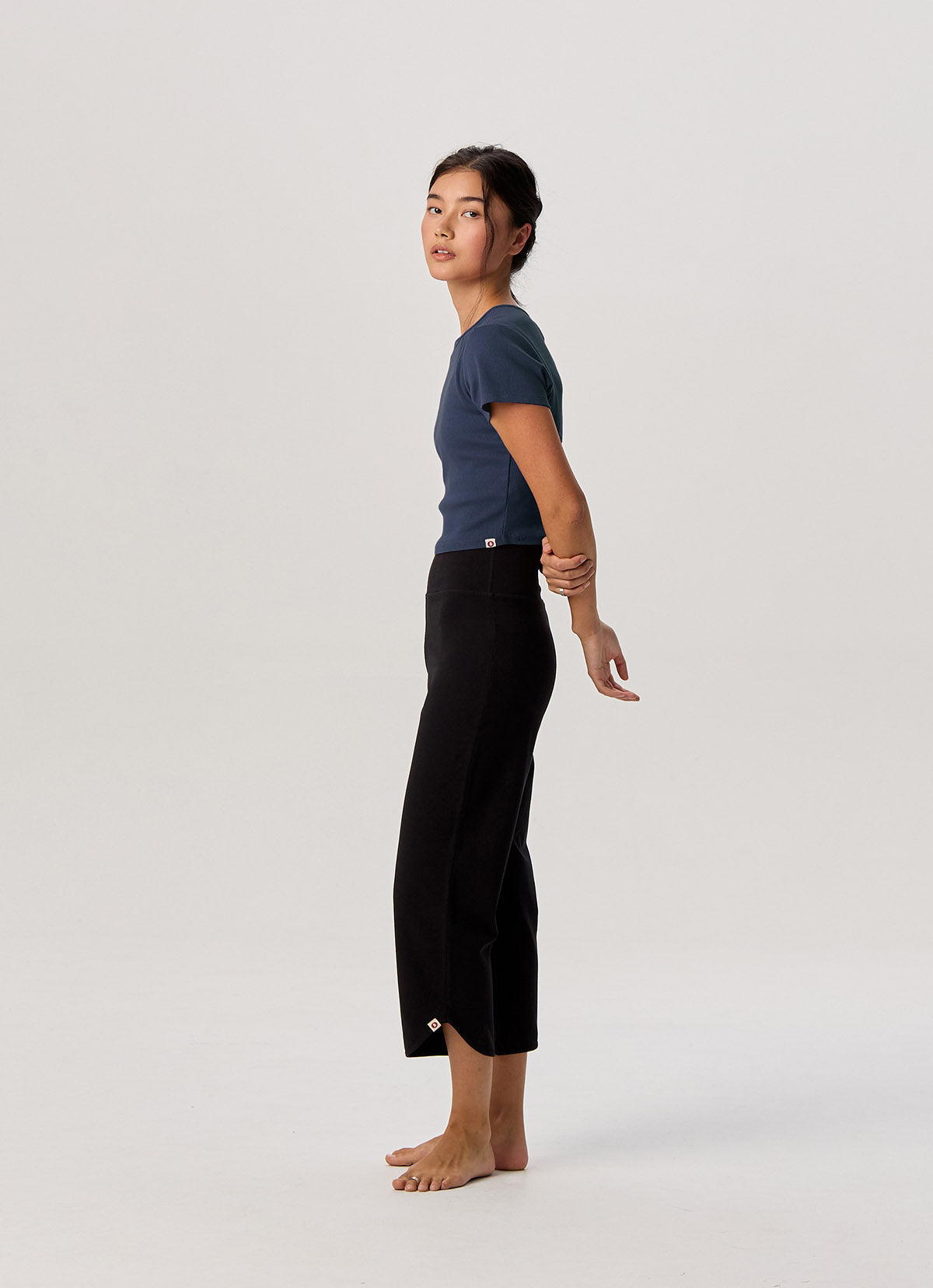 Keyhole rib short sleeve_Oceana