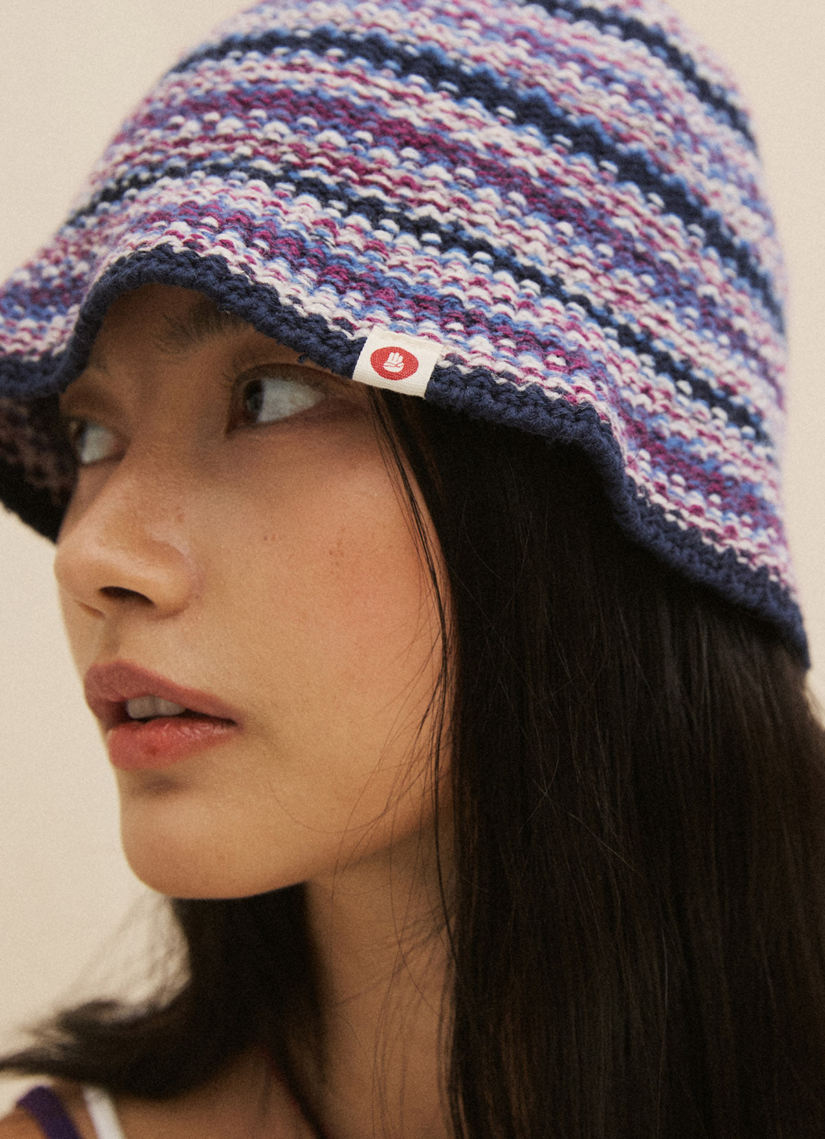 BM deep bucket hat_Navy Multi
