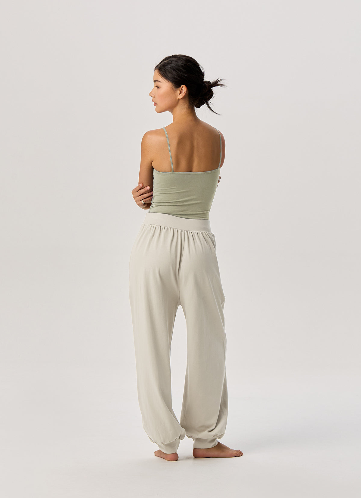 Carrie tank top (Cotton ver.)_Moss Gray