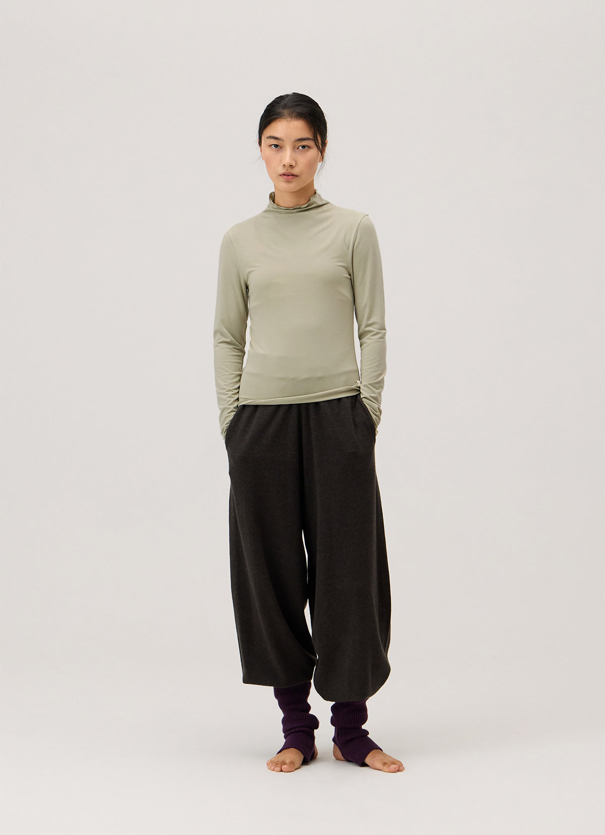 Foveo knit jogger_Dark Melange Grey