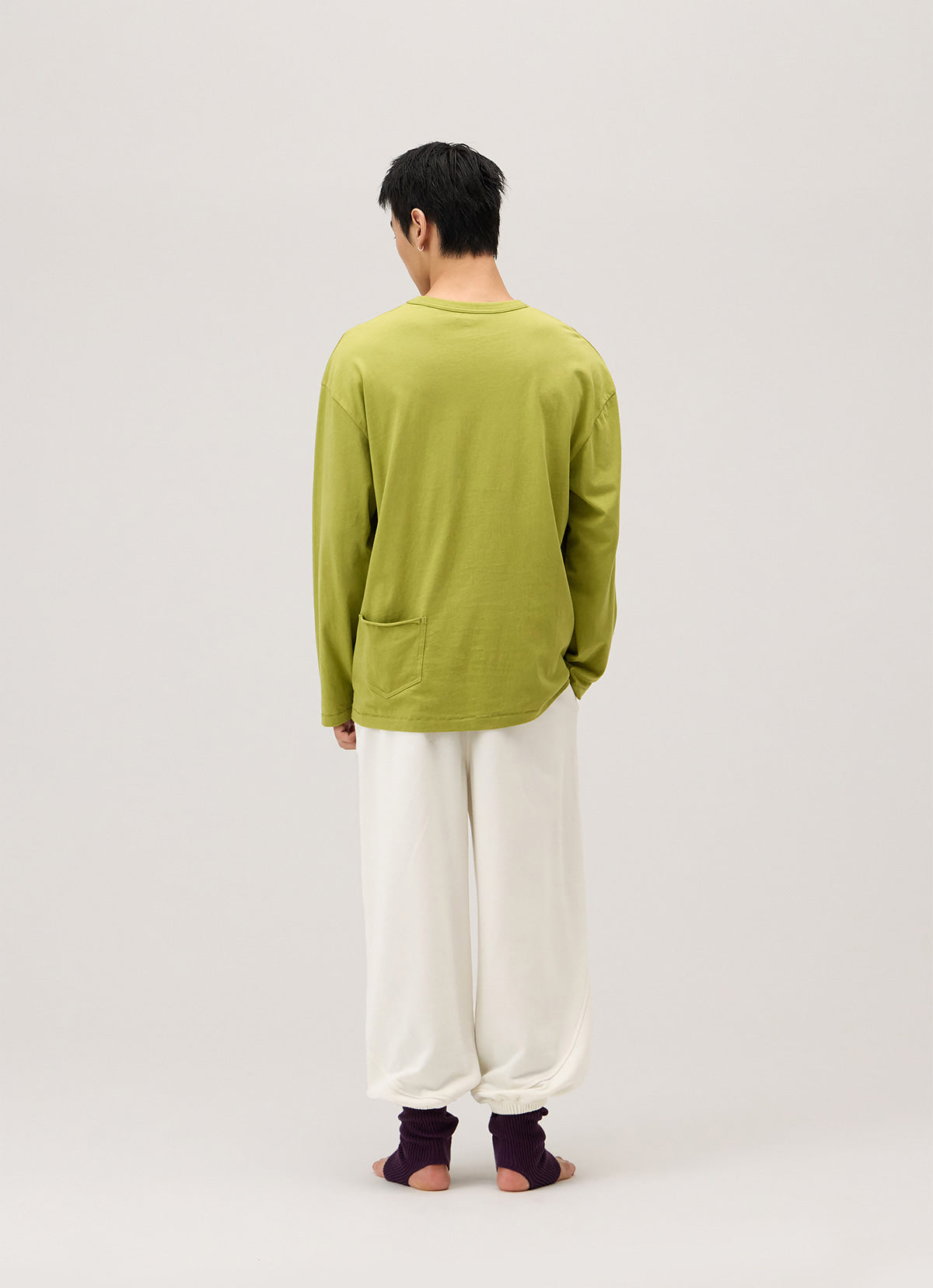 Small pocket long sleeve (Unisex)_Split Pea