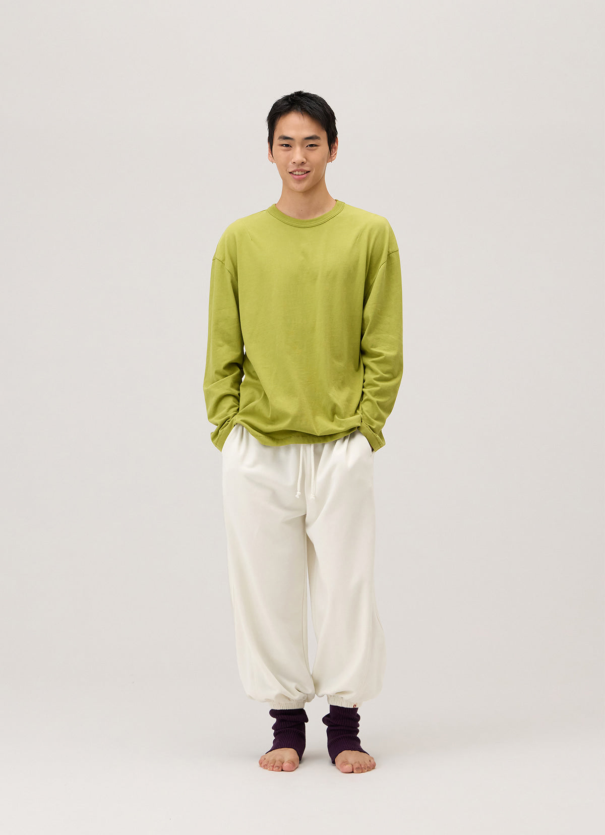 Small pocket long sleeve (Unisex)_Split Pea