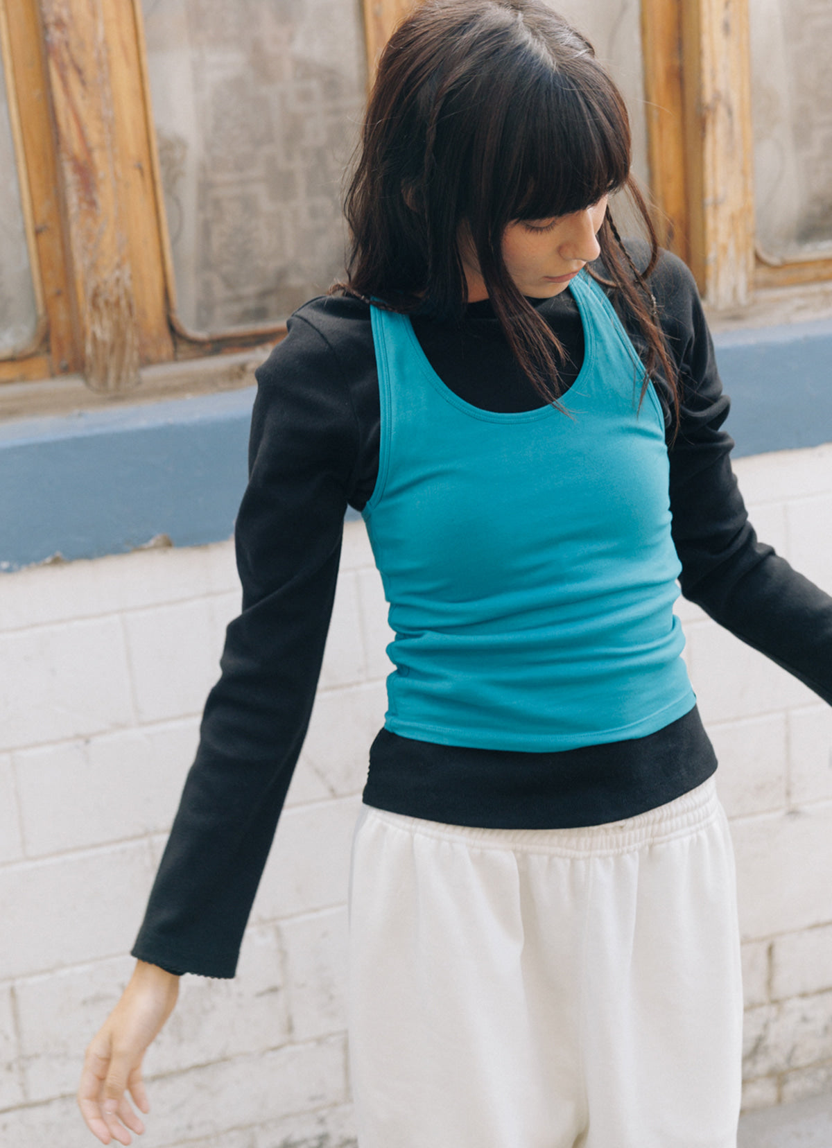Essential scoop long sleeve_Black
