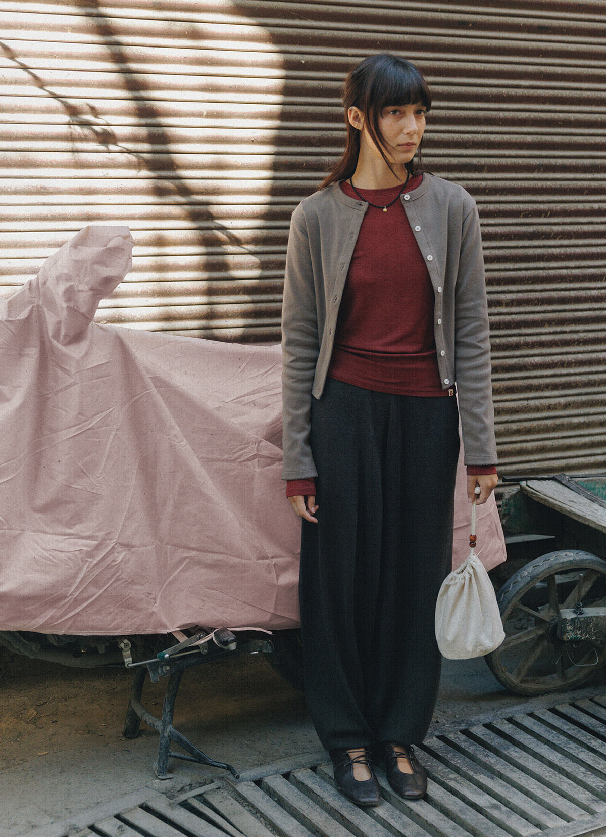 Easy long sleeve_Cordovan