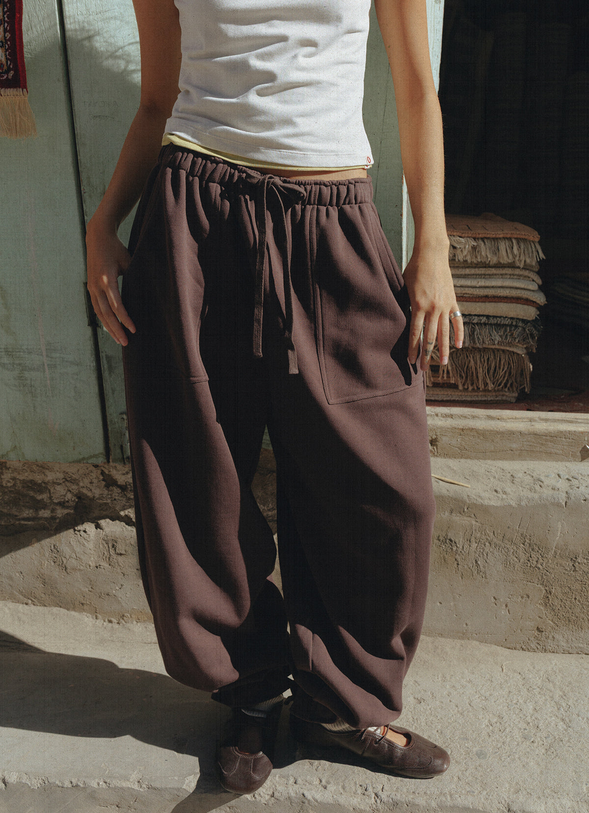 Ame jogger pants_Coffee Bean