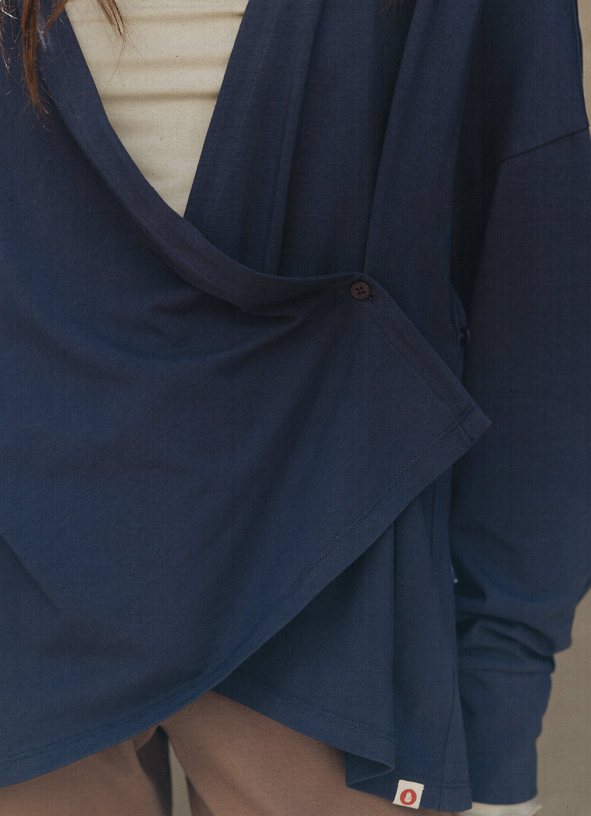 Soft wrap cardigan_Carbon