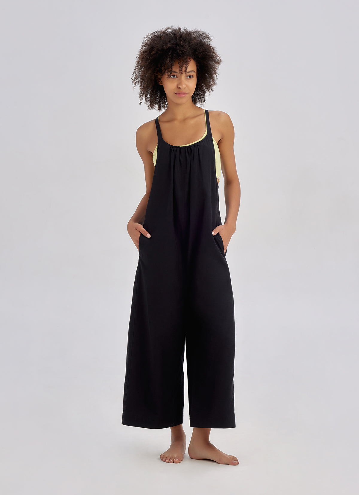 Vent overall Jumpsuit_Black