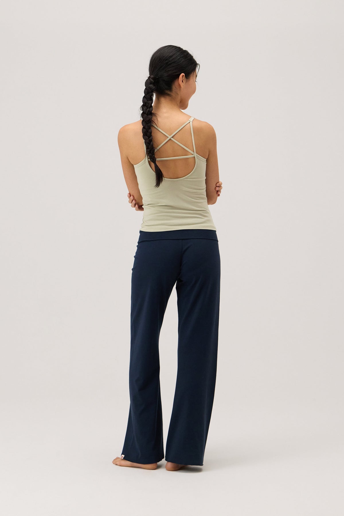 Multi cross tank top_Moss Gray