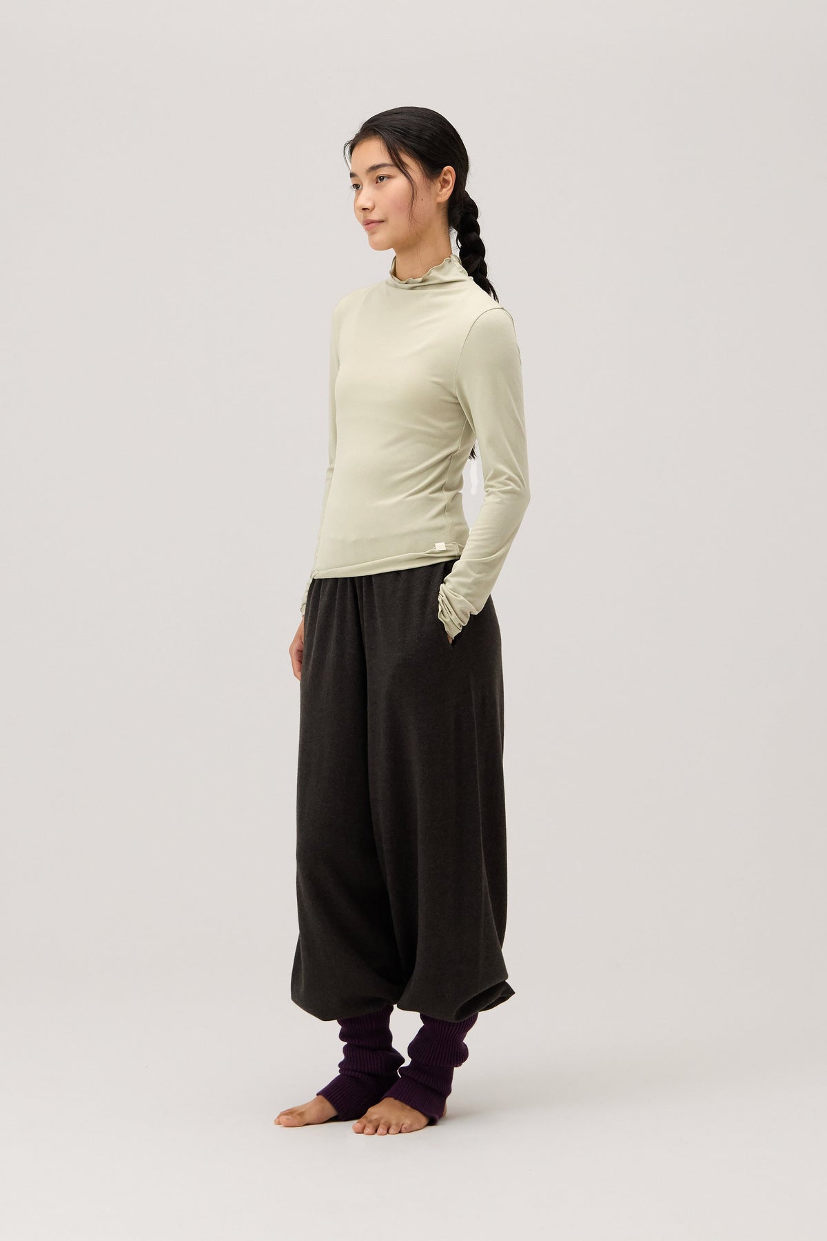 Sailor turtleneck long sleeve_Moss Gray