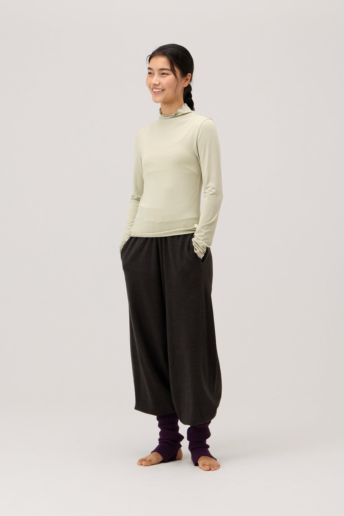 Sailor turtleneck long sleeve_Moss Gray