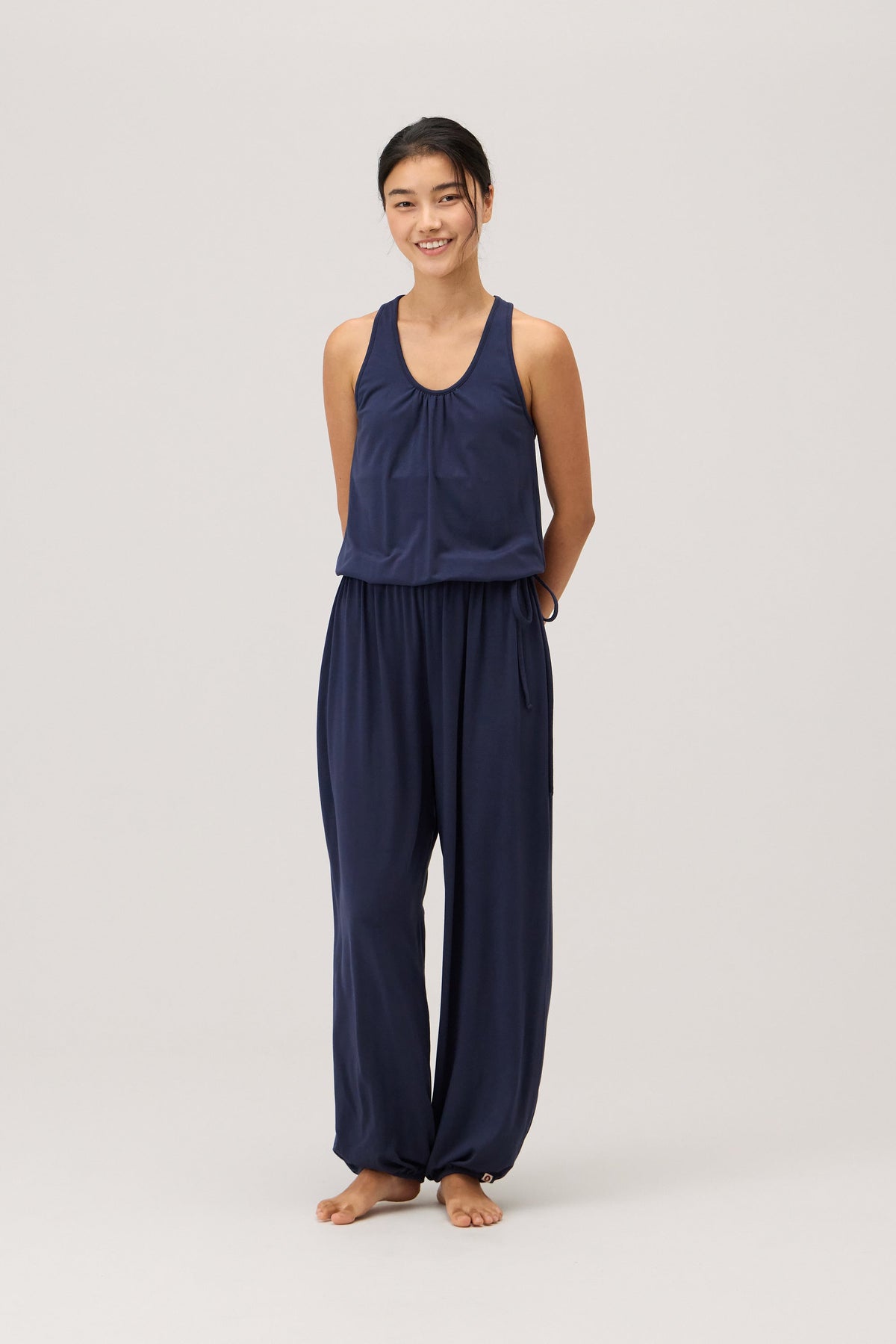 Racer string jumpsuit_Inkwell