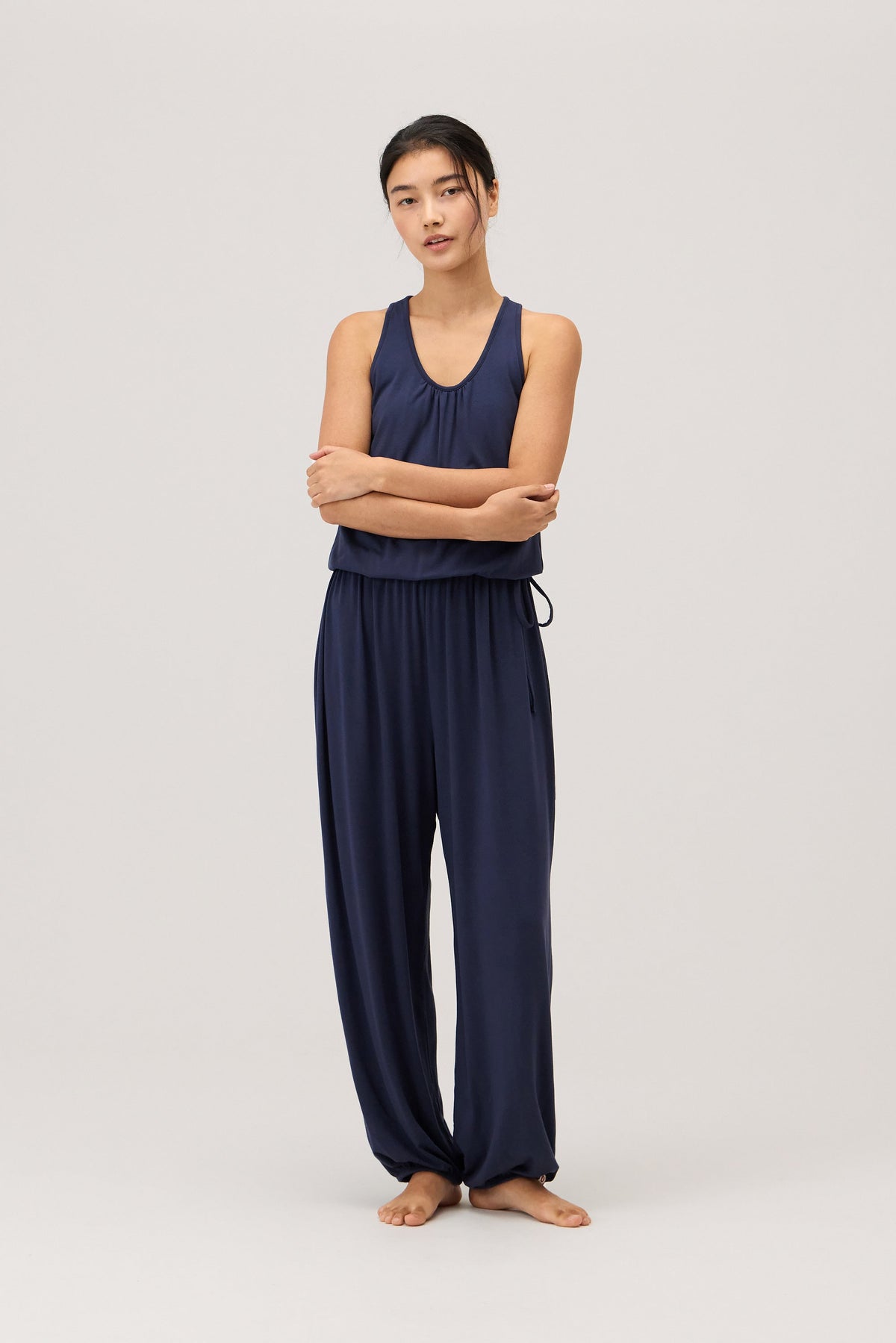 Racer string jumpsuit_Inkwell