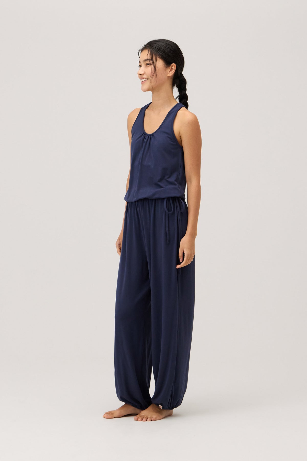 Racer string jumpsuit_Inkwell