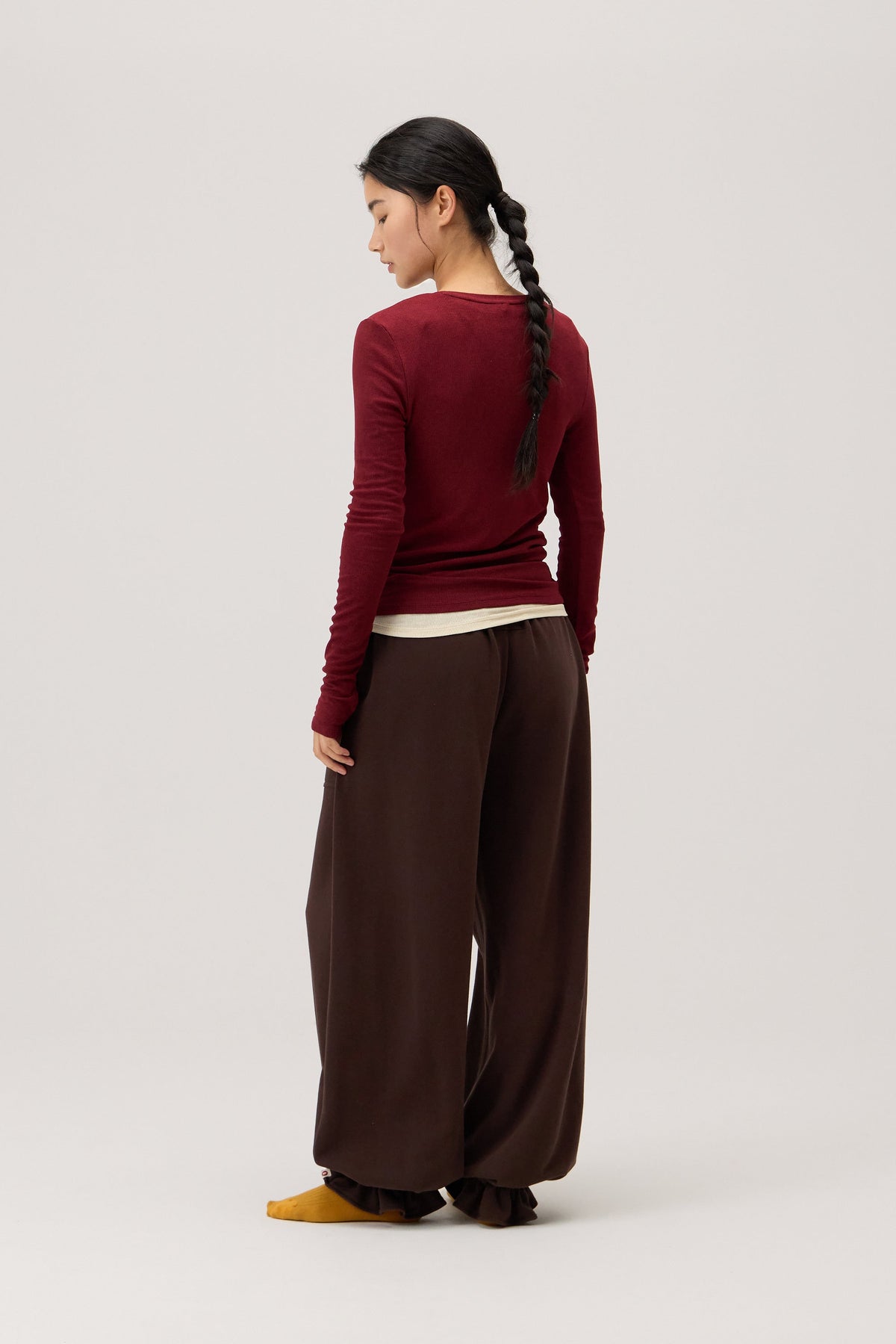 Easy long sleeve_Cordovan